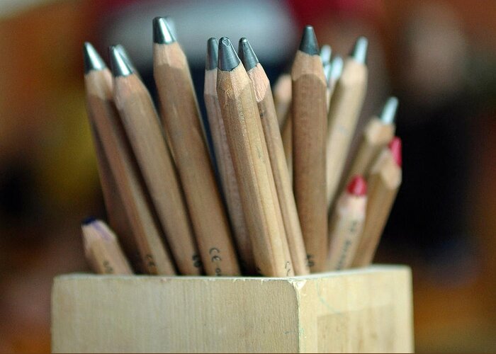 Pencils Greeting Card featuring the photograph Pencils by Lisa Phillips