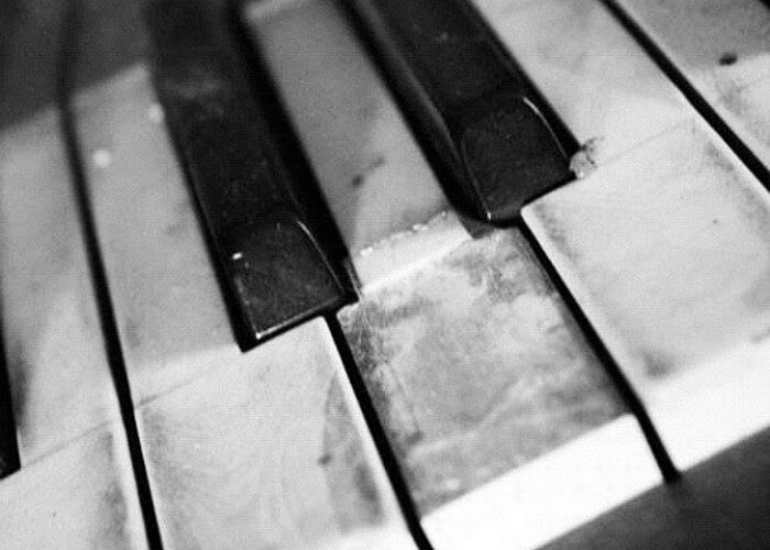  Greeting Card featuring the photograph Piano. by Michelle Sampson