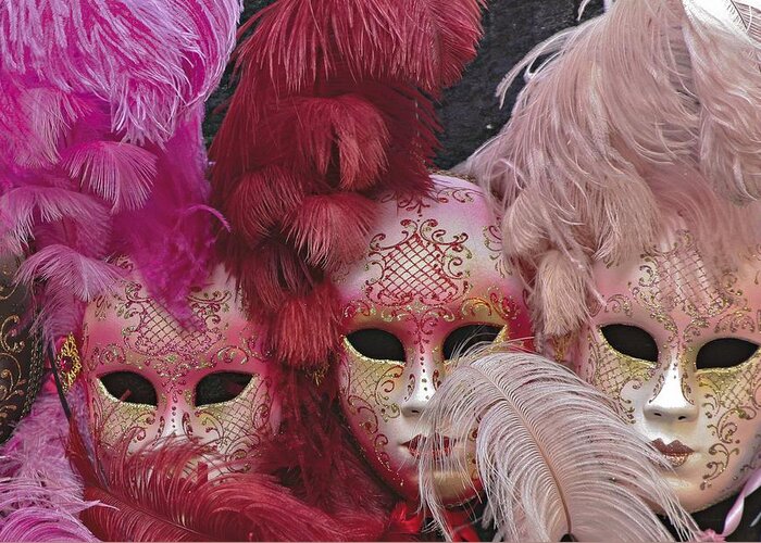 Masks Greeting Card featuring the photograph Pink Ladies by Forest Alan Lee