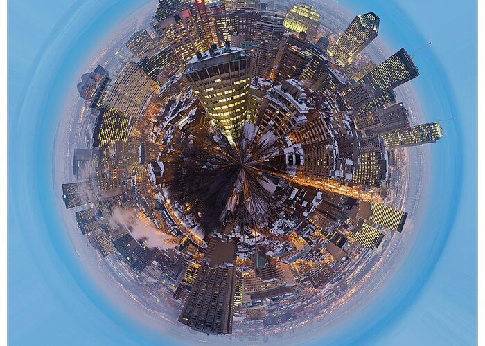 Wee Planet Greeting Card featuring the photograph Planet Wee Montreal Quebec by Nikki Marie Smith