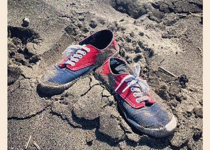 Vans Greeting Card featuring the photograph Poor #shoes... #beachbummin #vans #maui by Dilaxo Gertron