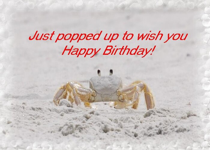 Birthday Greeting Card featuring the photograph Popped in to Wish You Happy Birthday by Judy Hall-Folde
