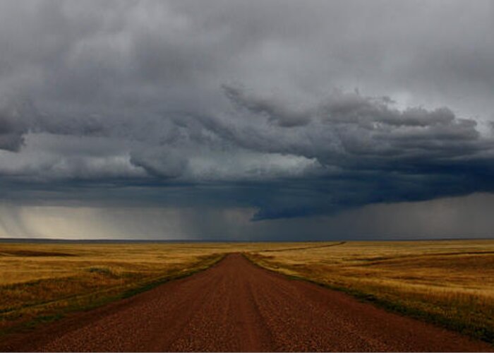 Prairies Greeting Card featuring the photograph Prairie Storm in Canada by Vivian Christopher