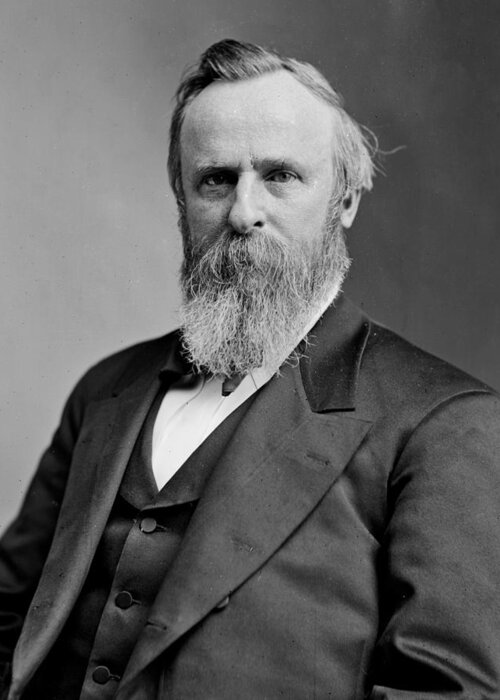 president Rutherford B Hayes Greeting Card featuring the photograph President Rutherford B Hayes by International Images