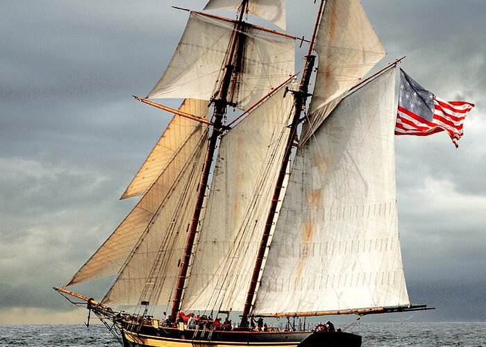 Tall Ship Greeting Card featuring the photograph Pride of Baltimore II by Fred LeBlanc