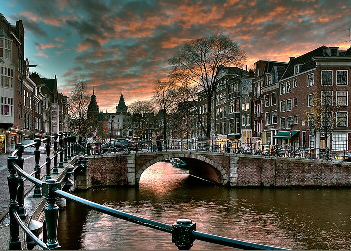 Holland Amsterdam Greeting Card featuring the photograph Prinsengracht and Reguliersgracht. Amsterdam by Juan Carlos Ferro Duque