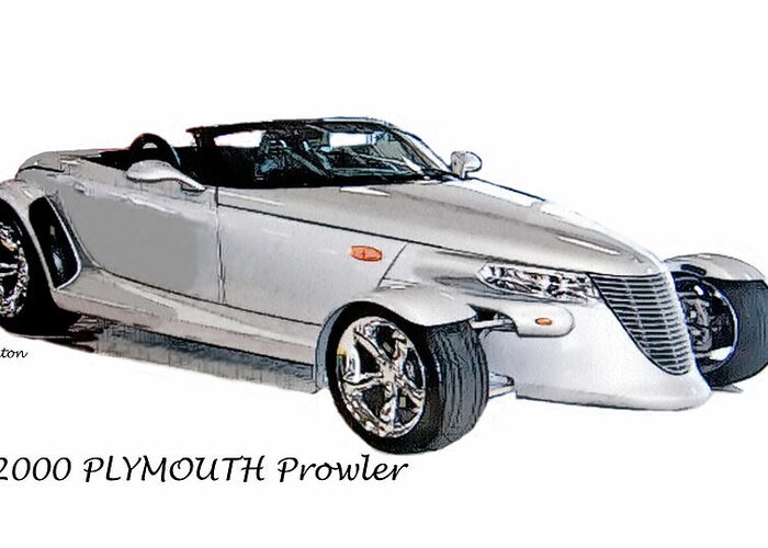 Plymouth Prowler Greeting Card featuring the digital art Prowler by Larry Linton