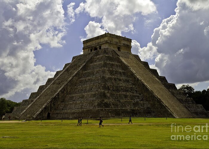 Chichen Itza Greeting Card featuring the photograph Pyramid of Kukulkan two by Ken Frischkorn