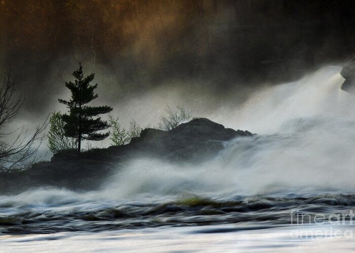 Mist Greeting Card featuring the photograph Raging Red Mist by Brenda Giasson