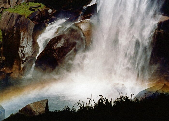 Vernal Falls Greeting Card featuring the photograph Rainbow under Vernal Falls 2 by Amelia Racca