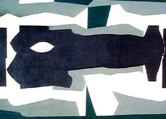 Abstract Greeting Card featuring the painting Reclining Woman by Ric Rice