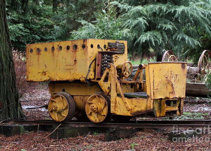 Recovery Ore Cart Greeting Card featuring the photograph Recovery Ore Cart by Edward R Wisell