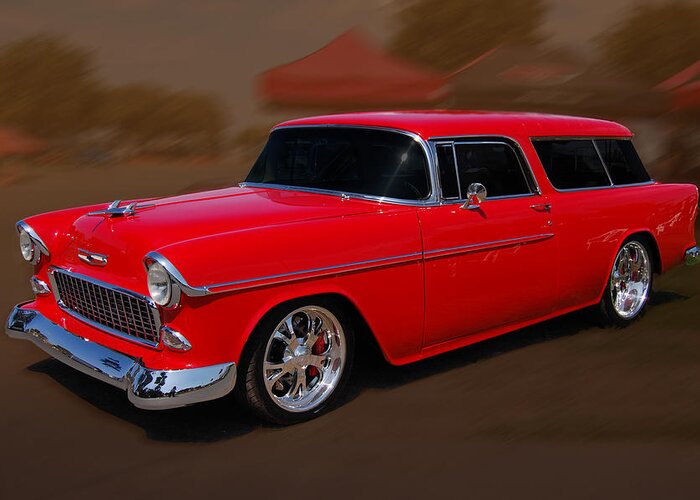 Automotive Fine Art Greeting Card featuring the photograph Red Nomad A by Bill Dutting