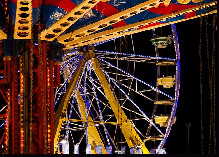 Fair Greeting Card featuring the photograph Rides by Michael Friedman