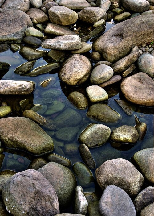 River Greeting Card featuring the photograph River Rocks by Nick Shirghio