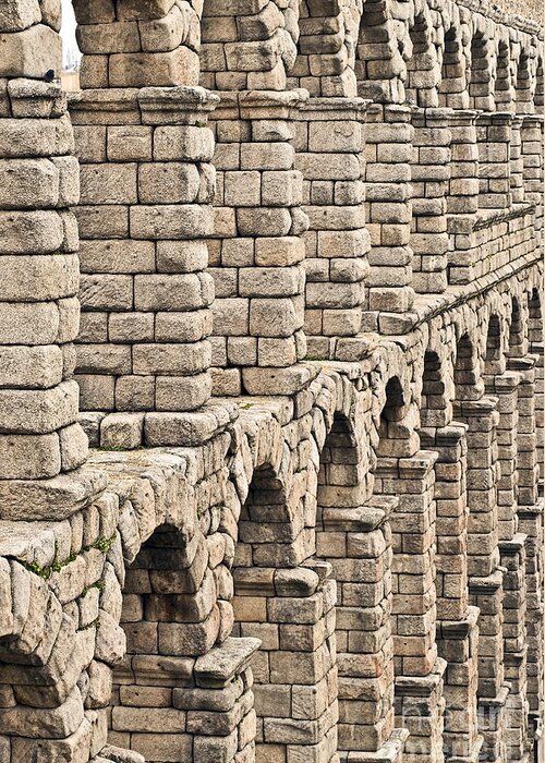 Aqueducto Greeting Card featuring the photograph Roman aqueduct Segovia by John Greim