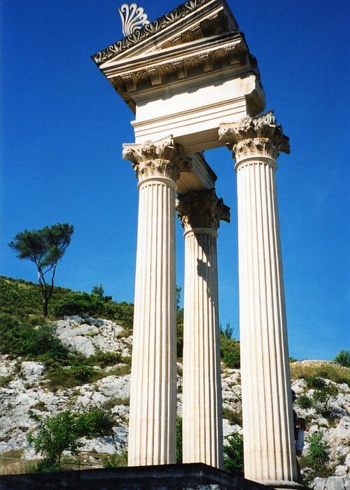 Architecture Photographs Greeting Card featuring the photograph Roman Columns of Glanum by C Sitton