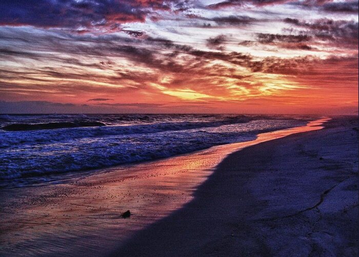 Alabama Photographer Greeting Card featuring the digital art Romar Beach Sunset by Michael Thomas