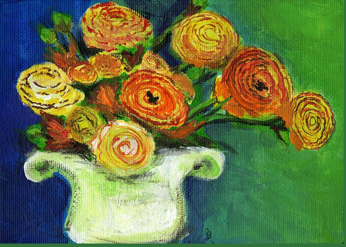 Roses Greeting Card featuring the painting Rose Delight by Debbie Brown