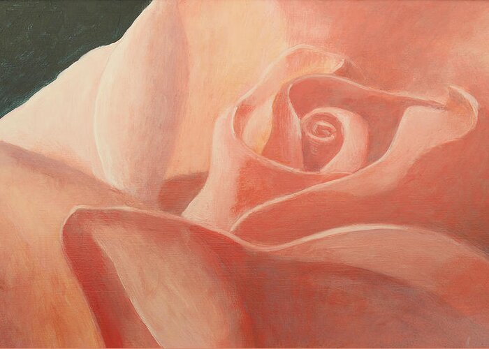 Rose Tania Flower Pink Greeting Card featuring the painting Rose for Tania by Laurie Stewart