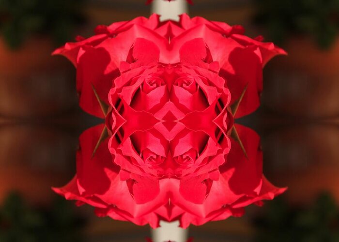 Rose Greeting Card featuring the digital art Rose Quad 2 by Lauren Serene