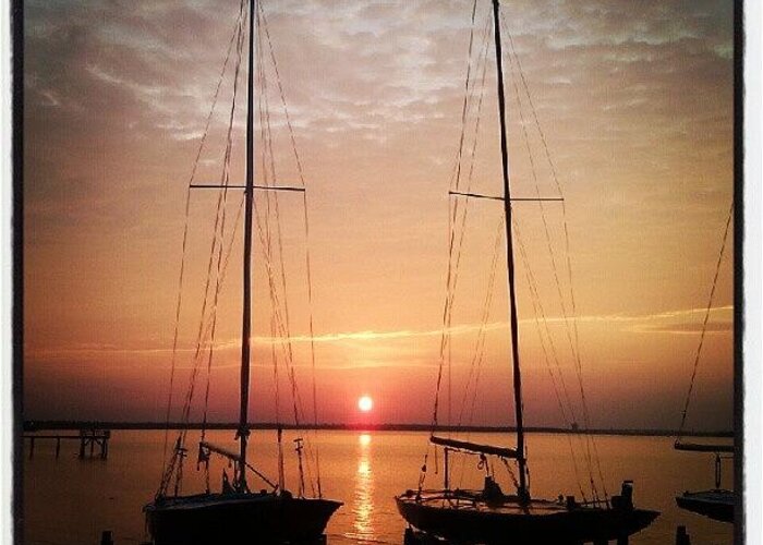 Sailboat Greeting Card featuring the photograph Sailboats in the Sunset by Dustin K Ryan