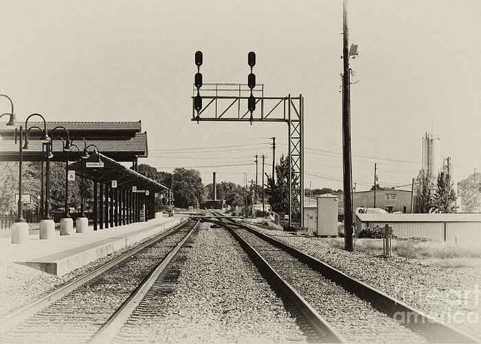 Railroad Greeting Card featuring the photograph Salisbury North Carolina Depot by Wilma Birdwell