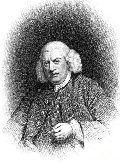 History Greeting Card featuring the photograph Samuel Johnson, English Author by Photo Researchers