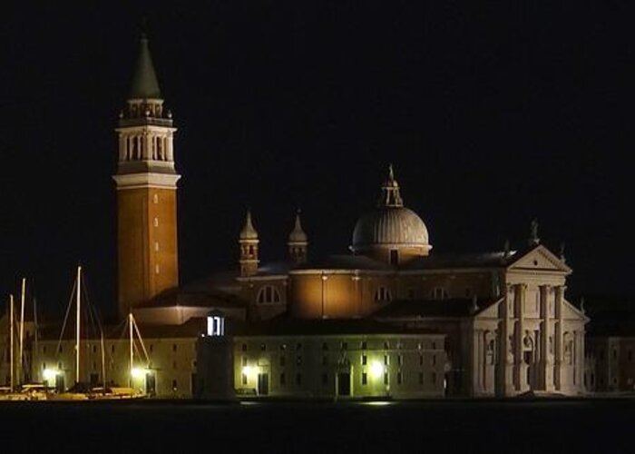 Venice Greeting Card featuring the photograph San Giorgio Maggiore Panorama by Keith Stokes