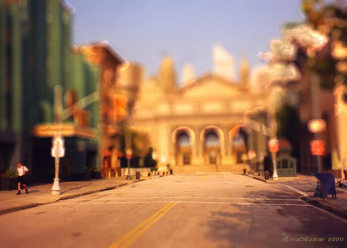 Photo Greeting Card featuring the photograph Seaport Tiltshift by Ericamaxine Price