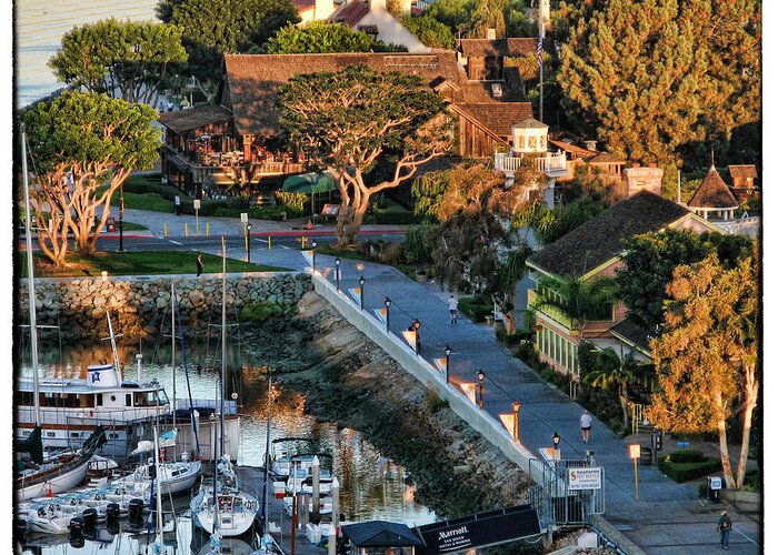 Village Greeting Card featuring the photograph Seaport Village at Dawn by Diane Wood