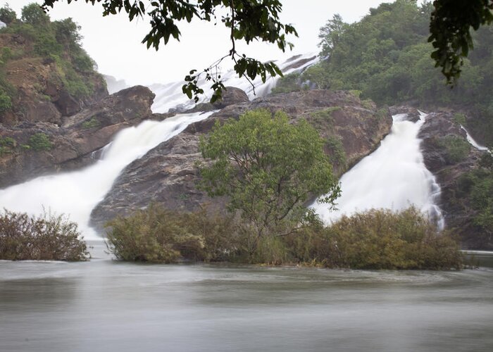 Shivanasamudra Falls Greeting Card featuring the photograph Settled After the Fall by SAURAVphoto Online Store