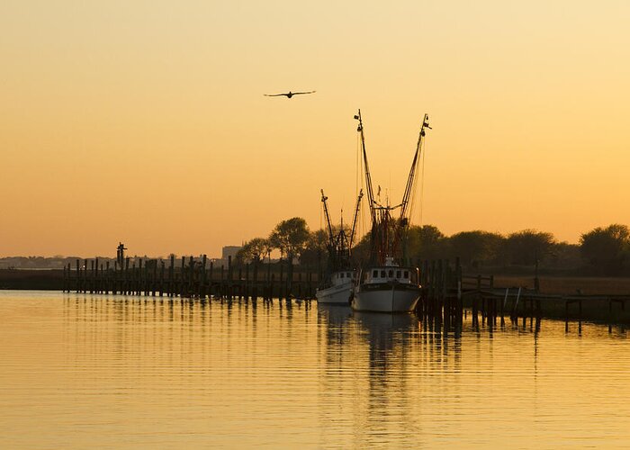 Shem Creek Greeting Card featuring the photograph Shem Creek by Carrie Cranwill
