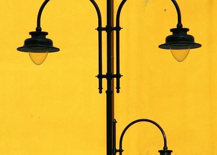 Decorative Greeting Card featuring the photograph Shine On.. #italy #lamppost by A Rey