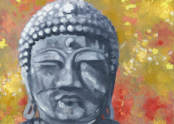 Siddhartha Greeting Card featuring the painting Siddhartha by Stan Kwong