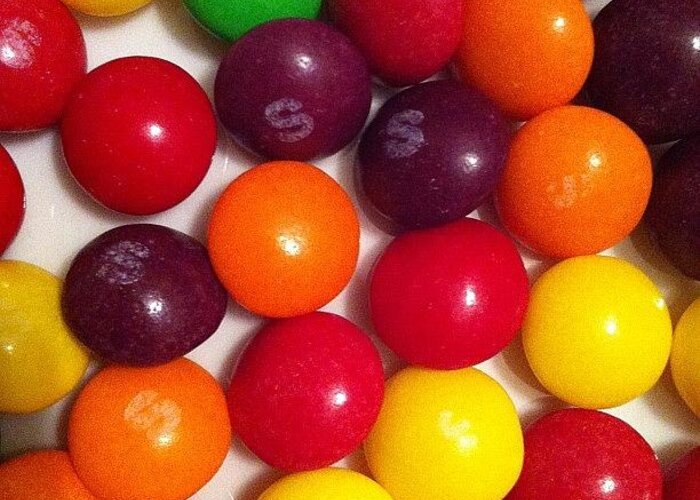 Instagram Greeting Card featuring the photograph #skittles by Jimmy Lindsay