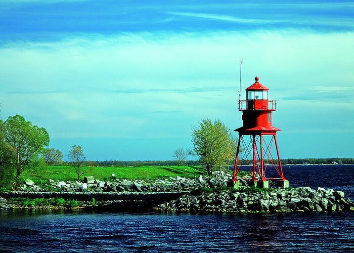 Hovind Greeting Card featuring the photograph Small Alpena Lighthouse by Scott Hovind