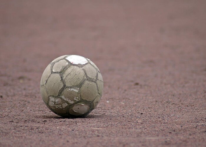 Ball Greeting Card featuring the photograph Soccer ball by Matthias Hauser