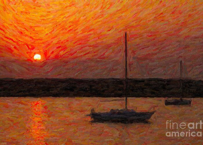 Clarence Holmes Greeting Card featuring the photograph St. Augustine Sunrise Impasto by Clarence Holmes