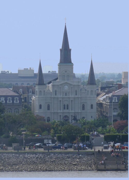 Cathedral Greeting Card featuring the photograph St. Louis Cathedral by Diane Ferguson