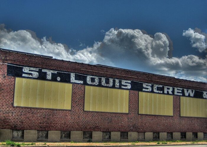 St. Louis Greeting Card featuring the photograph St. Louis Screw by Jane Linders