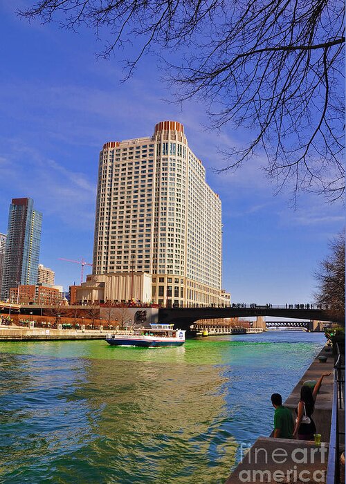 Chicago Greeting Card featuring the photograph St Patrick's Day by Dejan Jovanovic