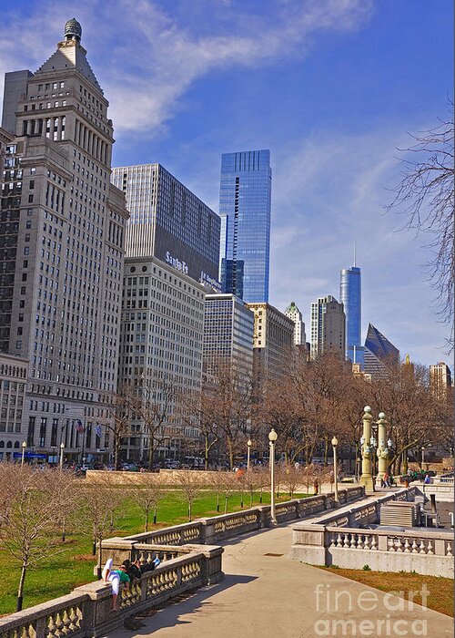 Chicago Panorama Greeting Card featuring the photograph Stand High and Proud by Dejan Jovanovic
