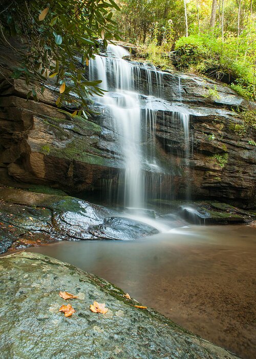 Landscape Greeting Card featuring the photograph Standing Rock Falls by Joye Ardyn Durham