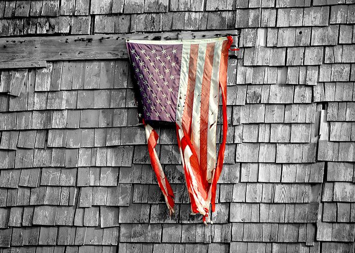 Flag Greeting Card featuring the photograph State of The Union by Cathy Kovarik