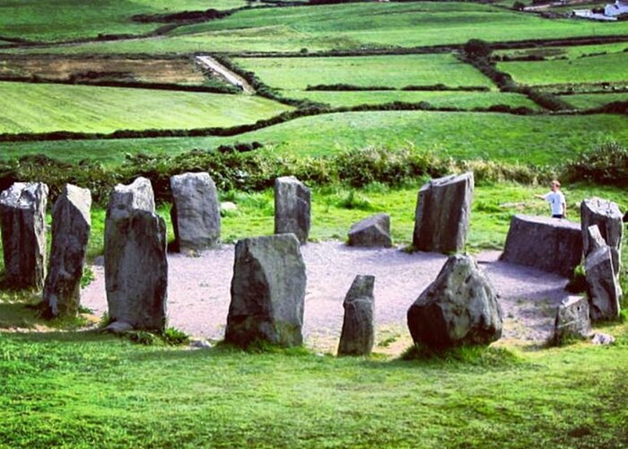Ireland Greeting Card featuring the photograph Stone Circle by Luisa Azzolini
