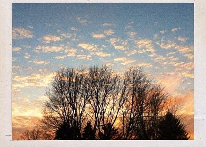 Clouds Greeting Card featuring the photograph #sunset Jan. 15 by Lisa Worrell