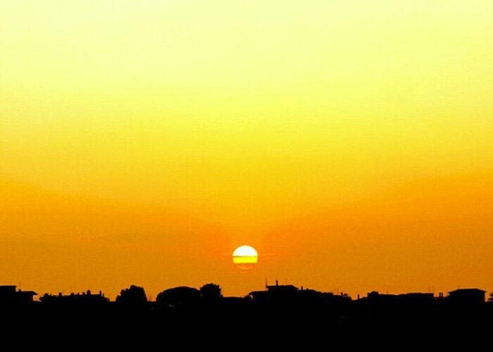 Sunset Greeting Card featuring the photograph Sunset by Luisa Azzolini