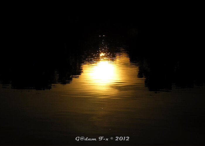 Canvas Greeting Card featuring the photograph Sunset on the Water by G Adam Orosco