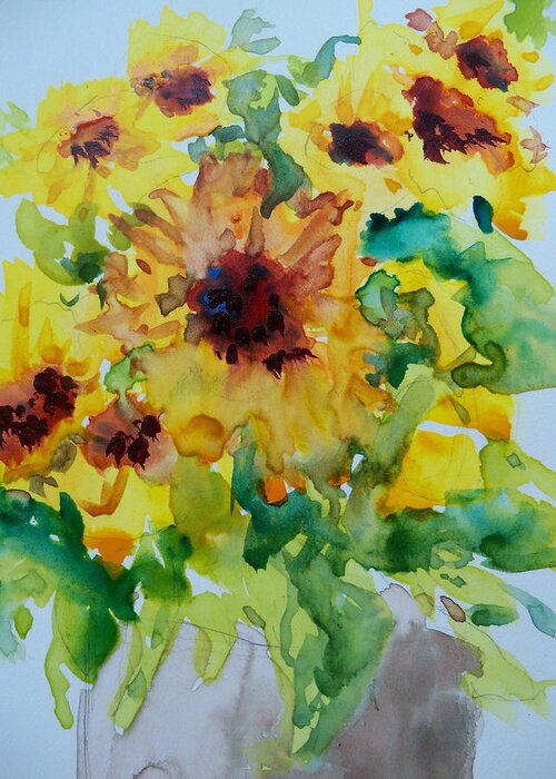 Sandy Collier Greeting Card featuring the painting Sunshine Bright by Sandy Collier